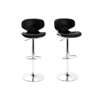 Miliboo Miliboo - Lote De 2 Taburetes De Bar De Dise&ntilde;o Negros Pegase