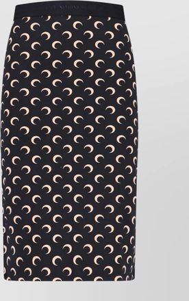Marine Serre midi fitted skirt