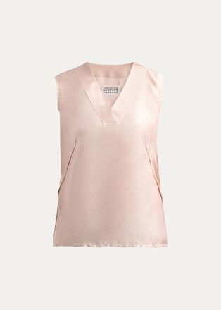 Maison Margiela Belted Jacquard Silk Midi Dress
