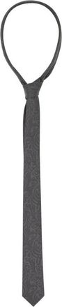John Richmond Nette Zijden Stropdas met Jacquard Paisley Motief - Heren - Stropdassen - Zwart - ONE Size - Accessoires