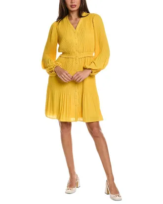 Nanette Lepore Accordion Pleated Shirtdress