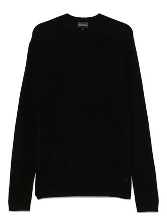 Emporio Armani textured sweater - men - Virgin Wool - M - Black