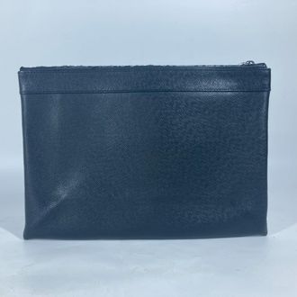 Louis Vuitton Ardoise Black Taiga Leather Clutch Bag Pouch (Pre-Owned)