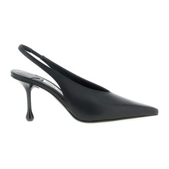 Jimmy Choo London Schoenen, Dames, Zwart, 38 1/2 EU, Leer, Isa 80 Slingback