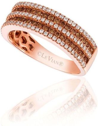 Le Vian Ladies Chocolate Diamond Rings set in 14K Strawberry Gold