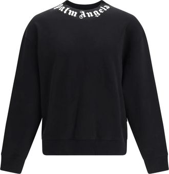 Palm Angels Sudadera con logo en el cuello - Sweatshirts & Hoodies - Hombre - Negro - XL