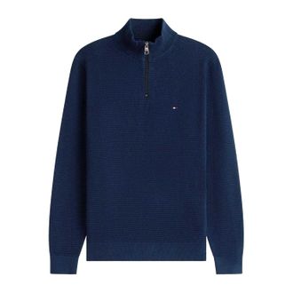 Tommy Hilfiger Heren Ritssluiting Regular Trui (Donkere marine)