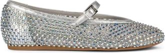 Le Silla Zilveren Kristal PVC Nylon Leren Sandalen - Dames - Ballerinas - Grijs - 38 1/2 EU - Nylon - Schoenen