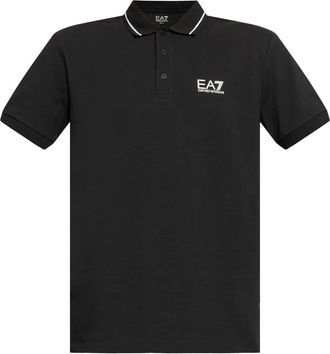 Emporio Armani piqué-weave polo shirt - men - Cotton/Elastane - S - Black