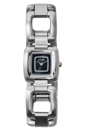 Nixon Sisi Stainless Steel Bracelet Watch in All Silver/black at Nordstrom