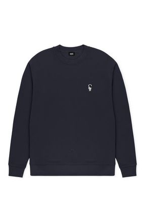 Dalix Astronaut Relaxed Midweight Fleece Crewneck Sweatshirt in Ink Blue at Nordstrom, Size Xx-Large