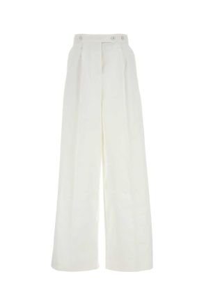 Givenchy White Poplin Wide Leg Pant