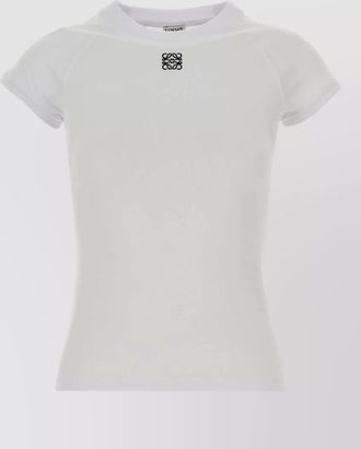 Loewe stretch cotton blend t shirt crew neck