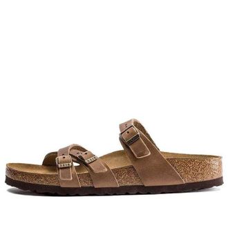 Birkenstock Franca Oiled Leather Narrow Fit Sandals Tobacco Brown 1015931