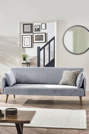 Julian Bowen Andi Upholstered 3 Seater Sofa Bed in Grey