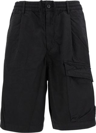 C.P. Company Micro-Reps Boxy Lens Shorts - Heren - Korte Broeken - Zwart - M - Katoen - Korte Broeken