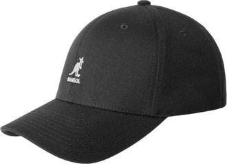 Kangol Zwarte Unisex Baseballpet Allergievrij - Dames - Petten - Zwart - S/M - Wol - Accessoires