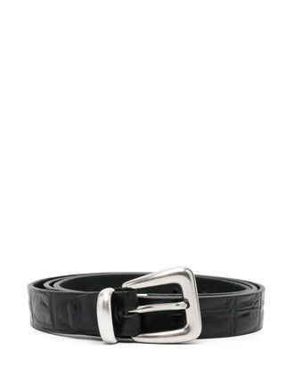 ERALDO leather belt - men - Calf Leather - 115 - Black