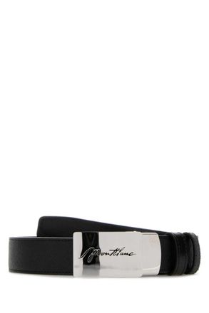 Montblanc Black Logo Cut To Size Reversible Belt