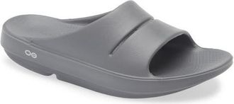 Oofos OOahh Slide Sandal in Slate at Nordstrom, Size 14