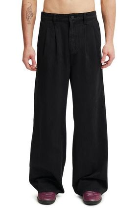 Cotton On Mens Super Baggy Pleated Pant in Black at Nordstrom, Size 30