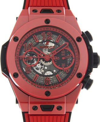 Hublot Big Bang Unico Limited Edition Red Magic Chronograph Automatic Matte Red Skeletal Dial Mens Watch 411.CF.8513.RX