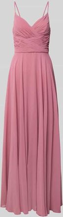 Mascara Abendkleid mit gelegten Falten in Altrosa, Gr&ouml;&szlig;e 40