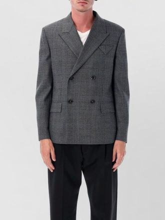 Bottega Veneta double breasted prince of wales blazer
