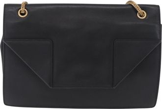 Saint Laurent Betty Leather Black Leather Handbag (Pre-Owned)