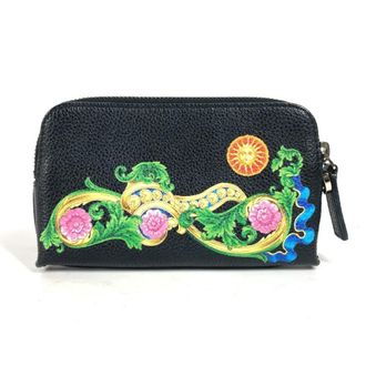 Versace Leather Coin Purse/Coin Case (Pre-Owned)