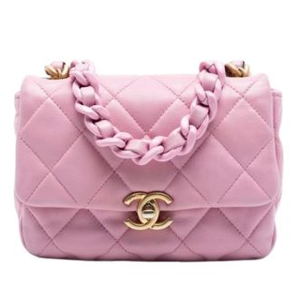 Chanel Pre-owned Mini Crossbody Tas - Dames - Pre-owned - Roze - Maat: ONE Size Leer