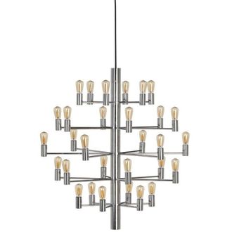 Belid Manola Plaf&oacute;n Suspendido Brazo Multi Cromo 30x E14