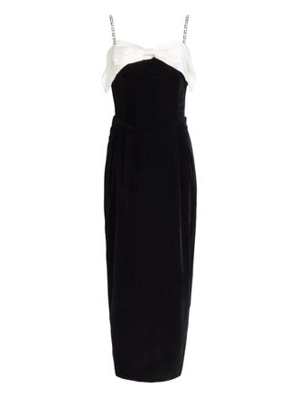 Sister Jane Kelly bow chain dress - women - Polyester/Polyester/Elastane - 10 - Black