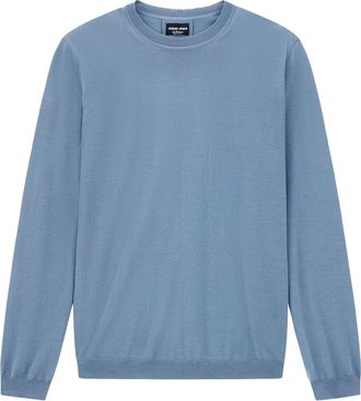 Giorgio Armani Lightweight Minimalist Crew Neck Pullover Sweater