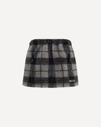 Miu Miu Check mini Skirt Female 36