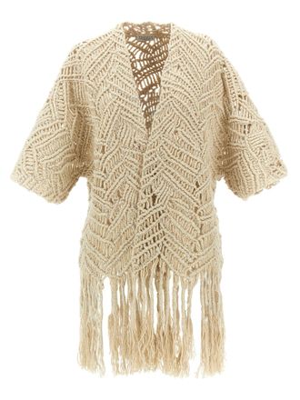 Brunello Cucinelli Beige Silk Womens Cardigan