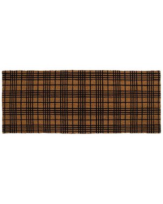Entryways Fine Plaid 24X60 Coir Doormat