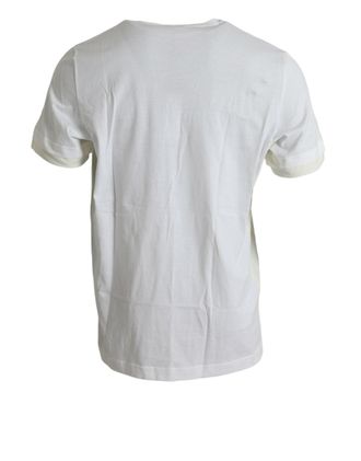 Dolce & Gabbana Mens White Cotton Pocket Short Sleeves T-Shirt