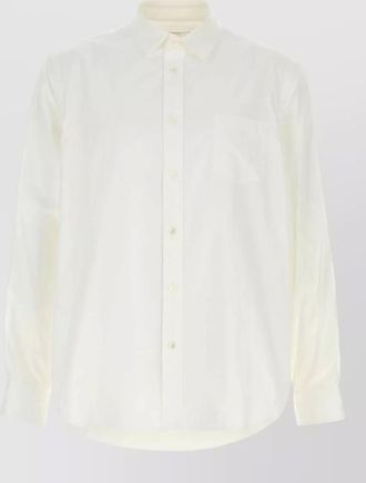 sacai cotton poplin and oxford shirt