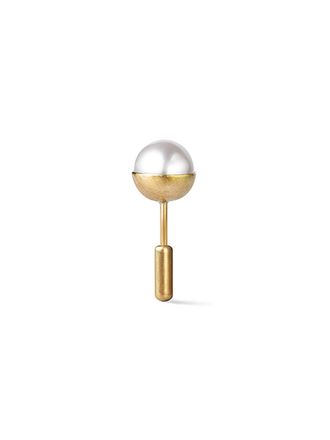 Shihara Half Pearl Earring 0&deg; - women - 18kt Yellow Gold/Pearls - OS - Metallic