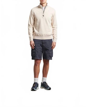 Parajumpers Lenard Groundfield Half Zip Sweater In Antique White