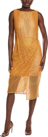 Akris Sleeveless Lace Silk-Lined Midi Dress