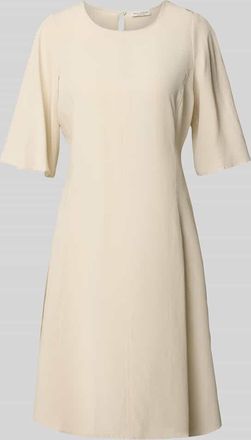 Marc O'Polo Flared Minikleid aus Lyocell-Leinen-Mix in Sand, Gr&ouml;&szlig;e 36