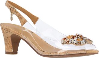 J. Reneé Gloriana Slingback Sandal in Clear/Natural/Gold at Nordstrom, Size 10.5
