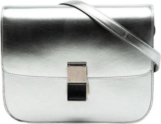 Celine Pre-owned Box Bag - Dames - Vintage Schoudertas - Grijs - ONE Size - Leer - Vintage