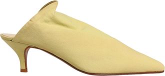 Dolce & Gabbana Yellow Suede Heel Mule Womens Shoes (Pre-Owned)