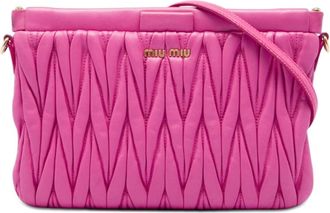 Miu Miu Pre-owned Miu Miu Matelasse Nappa Frame Clutch with Strap Ladies KN7JFZJ103BMXVCF