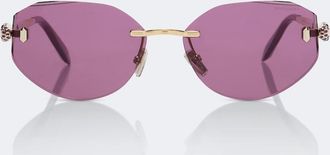 Bulgari Serpenti Forever oval sunglasses