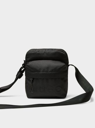 HUGO BOSS Mens Check fabric shoulder bag