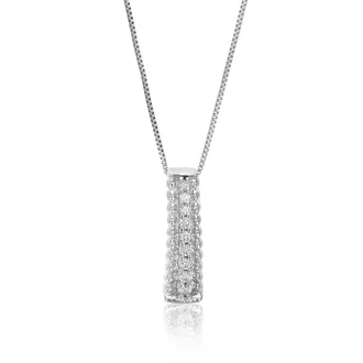 Vir Jewels 1/20 cttw Lab Grown Diamond Fashion Pendant Necklace in Sterling Silver with Chain For Women